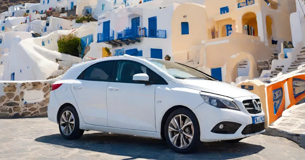 Location de voiture dans les Cyclades Du port de Santorin à l