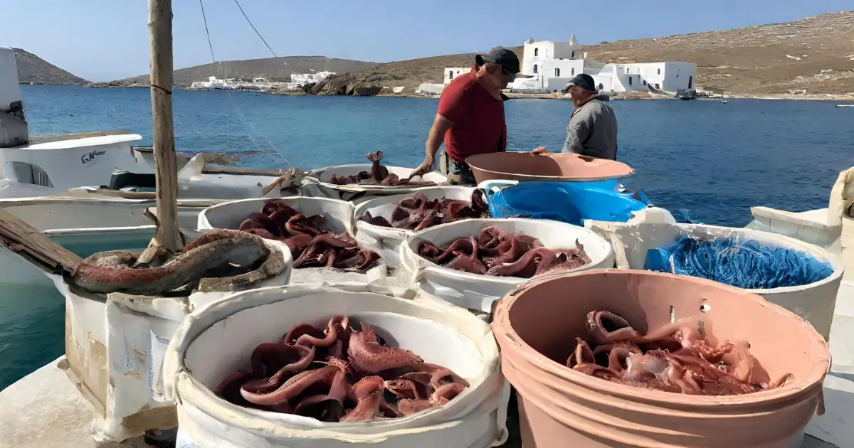 À la recherche des pêcheurs de poulpe dans les Cyclades