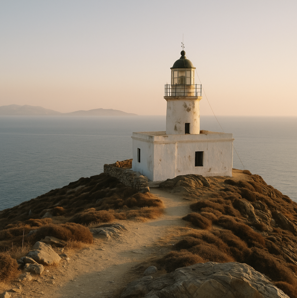 Randonner jusqu’au phare de l’île (Faros de Ios)