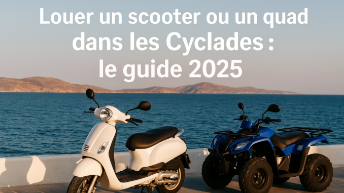 Louer un scooter ou un quad dans les Cyclades - le guide 2025