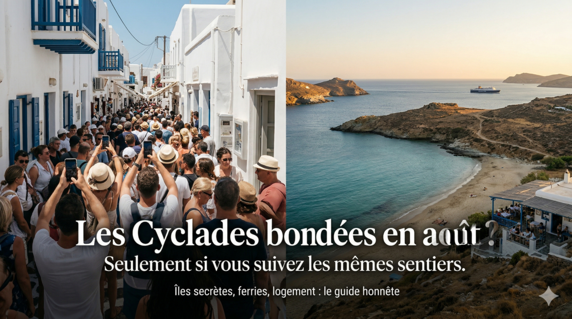 les cyclades bondees en aout