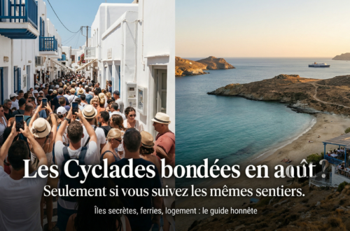les cyclades bondees en aout
