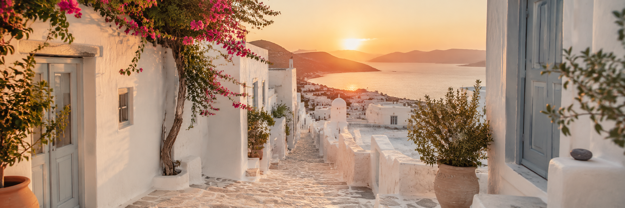 Adamas à Milos avec le port et les ruelles cycladiques