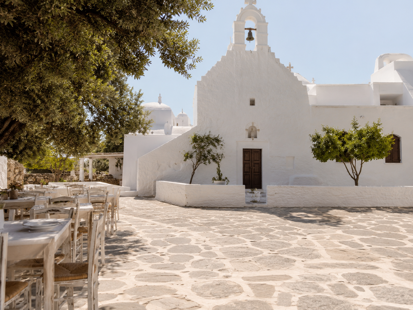 Taverne locale à Ano Mera, Mykonos